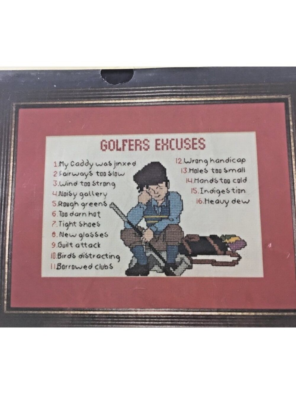 Cross Stitch Kit Studio M Your Needlecraft Connection Golfers Excuses 11137 New
